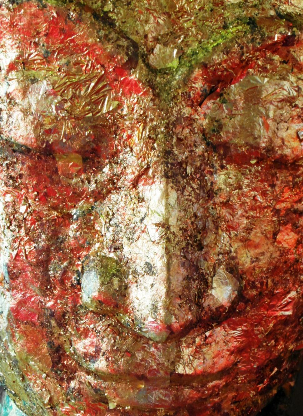 Free Image of Gold Buddha Face 