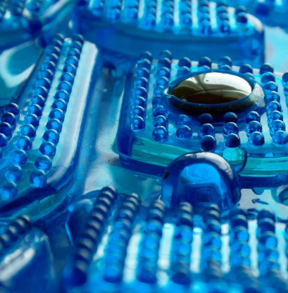 Free Image of Futuristic Blue Bobbly Background 