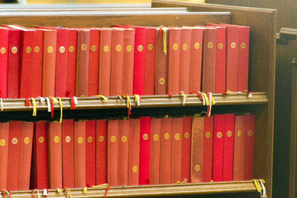 Free Image of Books with Bookshelf  