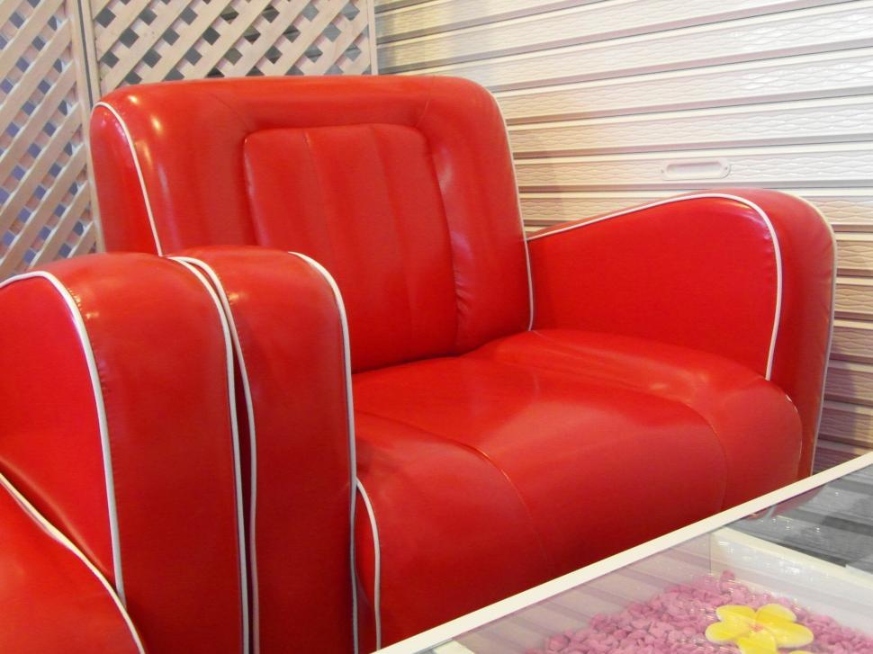 Free Image of Red Armchair 