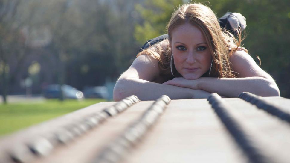 Free Image of Woman Looking Into Camera 