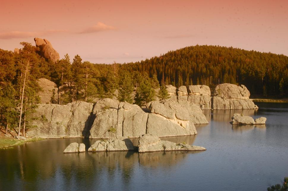 Free Image of Calm Lake with Rocks 