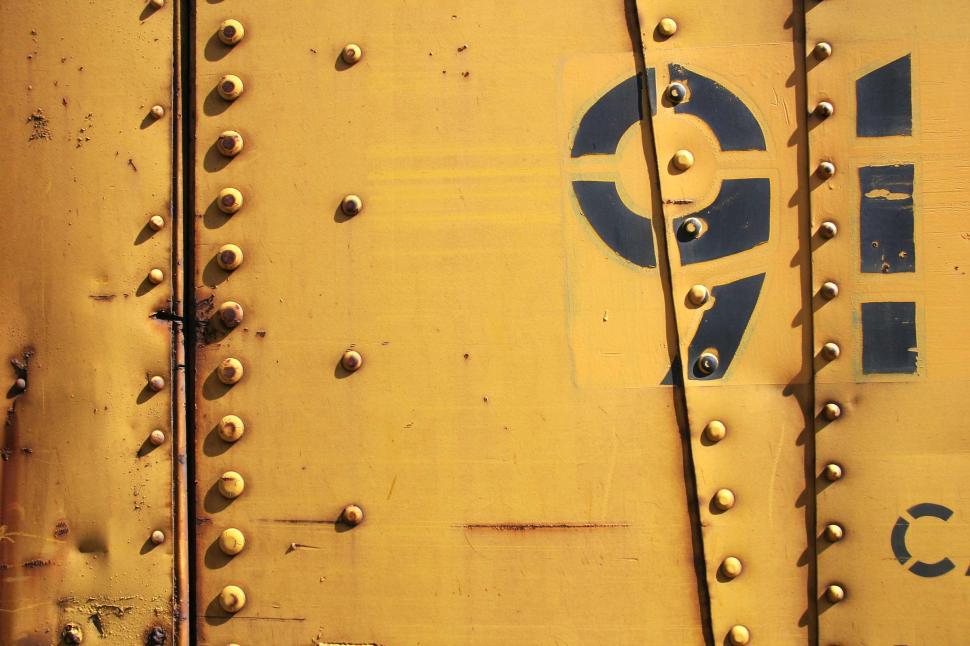 Free Image of Close Up of a Train Car Side 