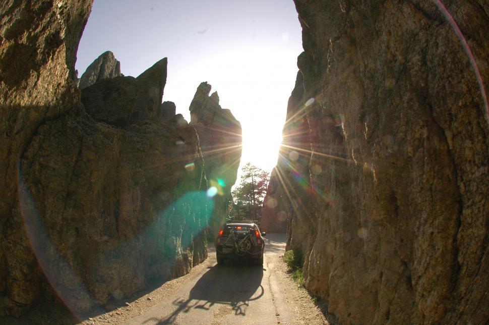 Free Image of Narrow Road through the Rocks 
