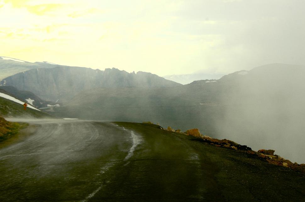 Free Image of Clouds on the Mountain Road Fog 