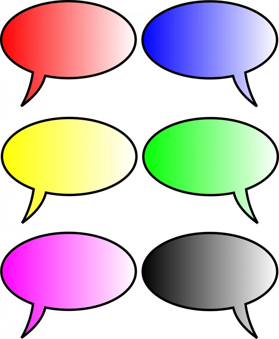 Free Image of Blank Speech Bubbles Set 