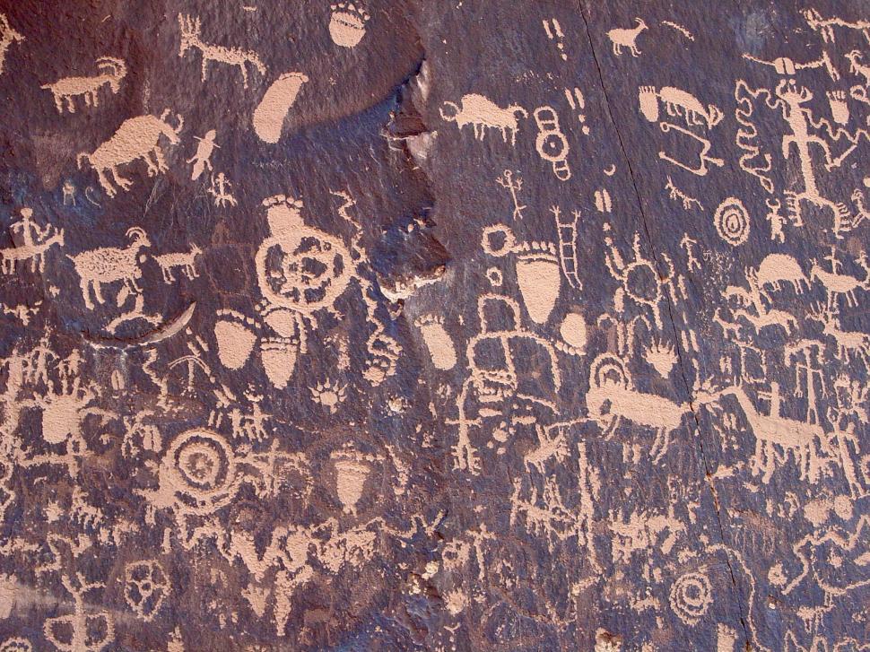 Free Image of Newspaper Rock Petroglyphs 