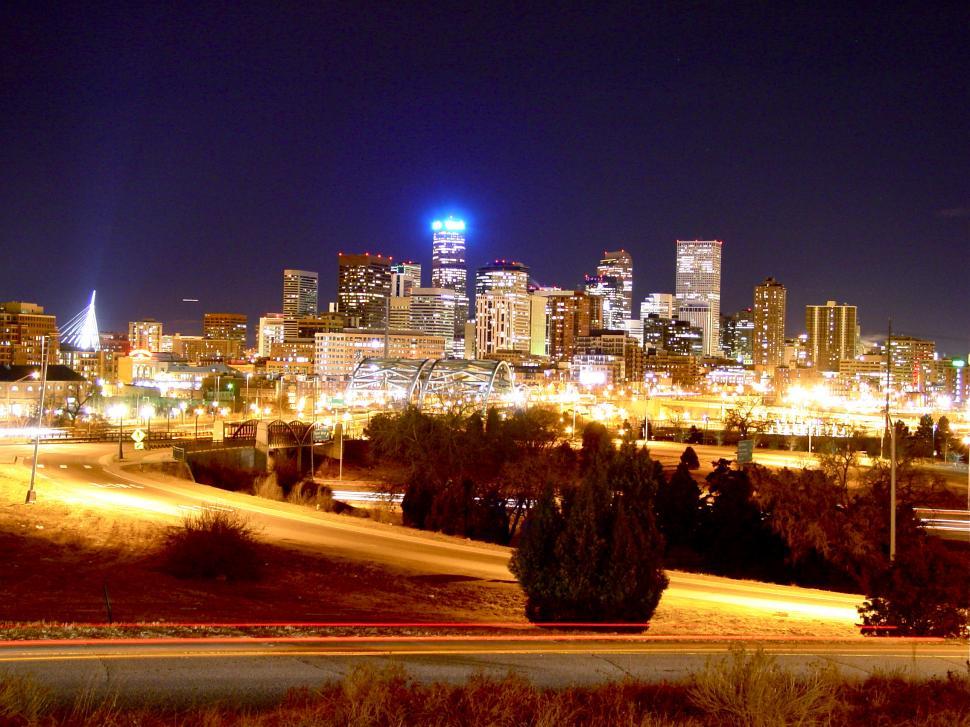 Free Image of Denver City Skyline with Skyscrapers 