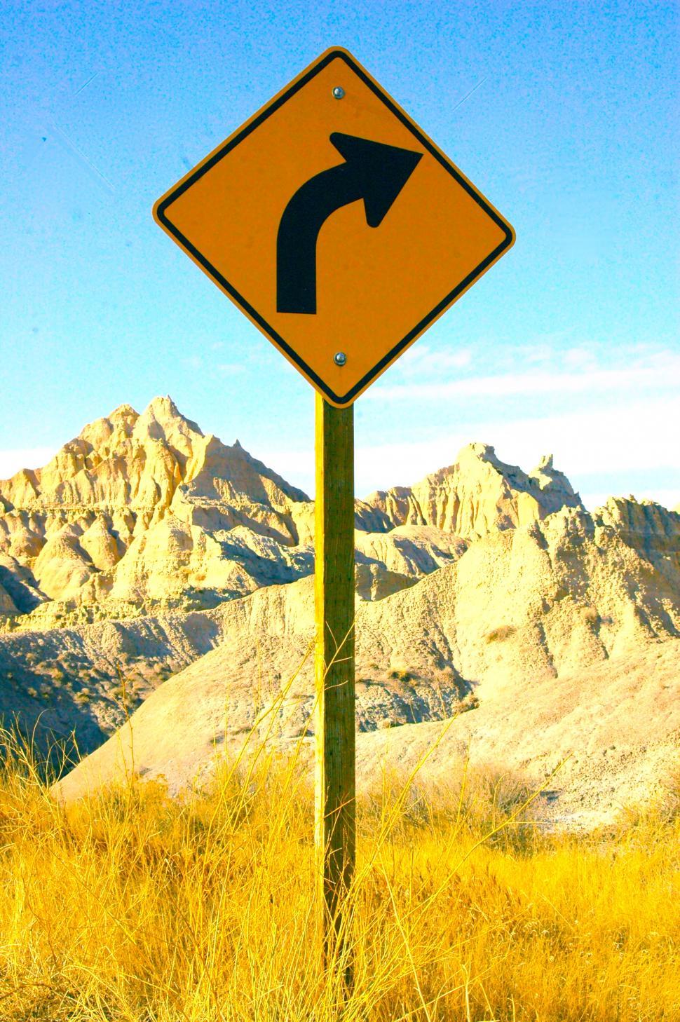 Free Image of Road Sign in the Desert Leads Nowhere 