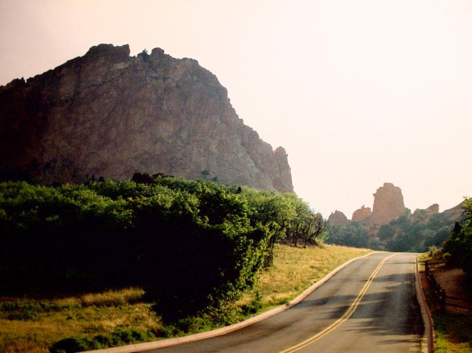 Free Image of Jutting rocks next to Park Highway 