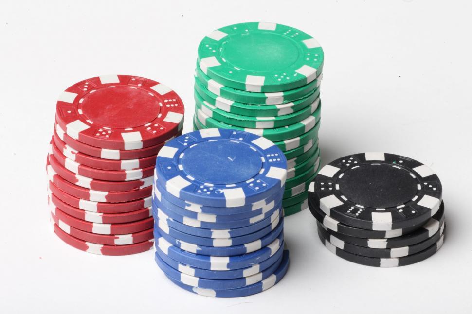 Free Image of Poker Chip Stacks 