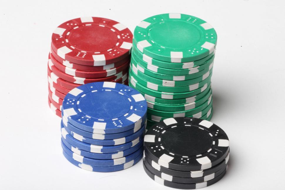 Free Image of Poker Chip Stacks 