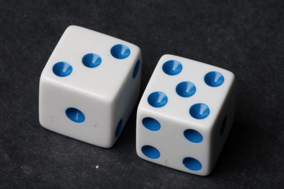 Free Image of Dice on black 