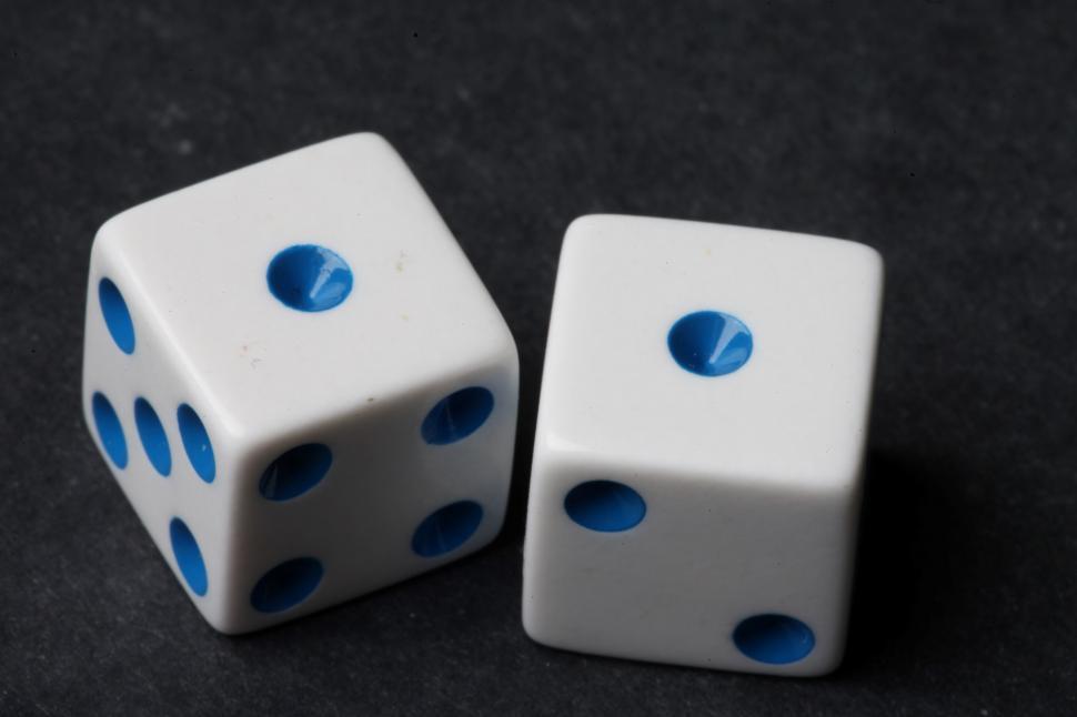 Free Image of Dice on black 