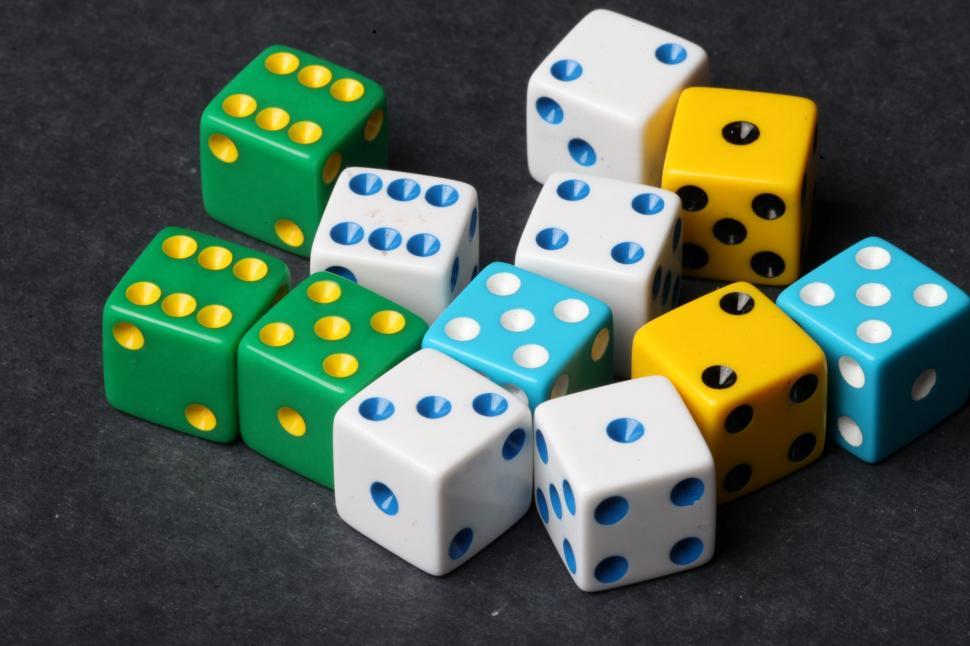 Free Image of Multiple colored dice 