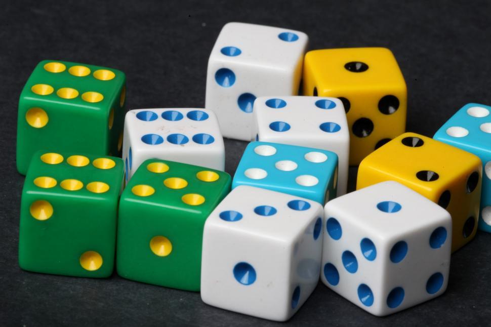 Free Image of Multiple colored dice 