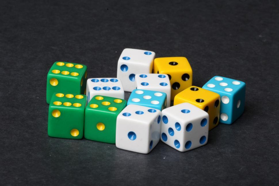Free Image of Multiple colored dice 