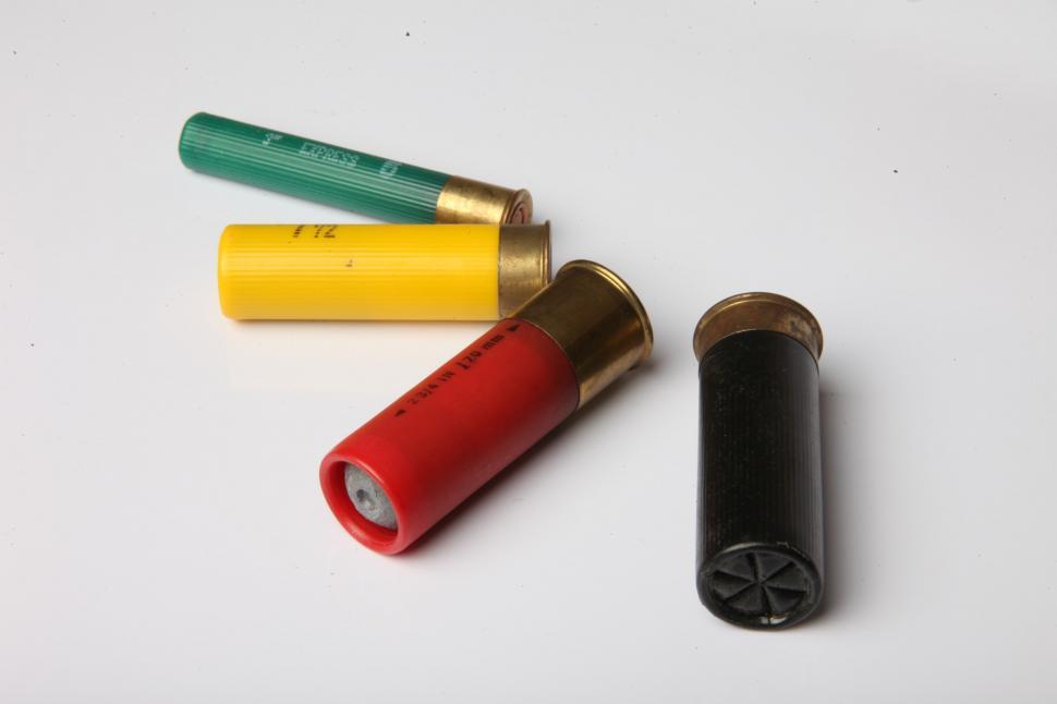Free Image of Shotgun shells isolated on white 