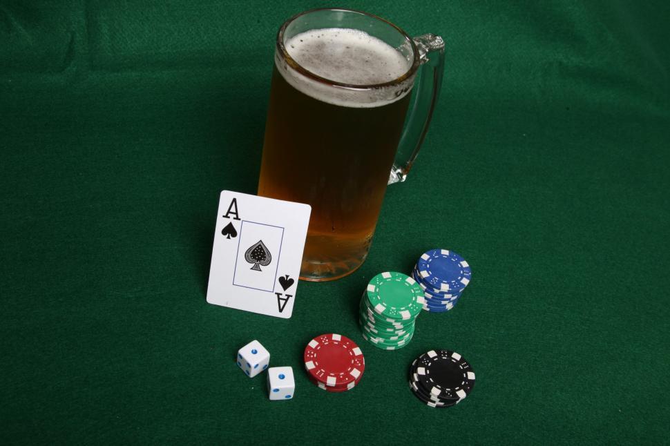 Free Image of Gambling and beer 