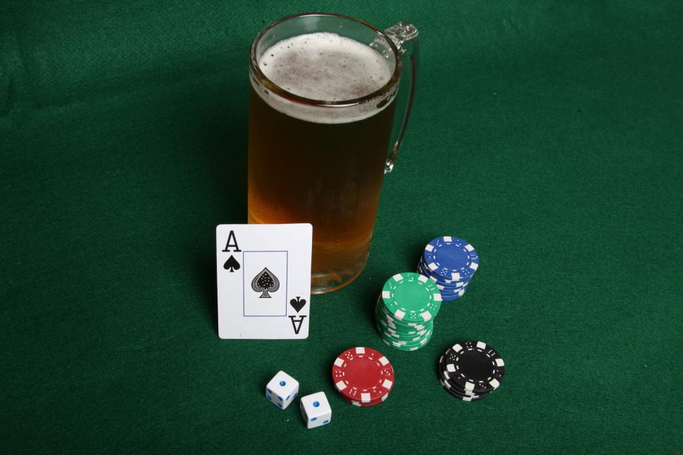 Free Image of Gambling and beer 
