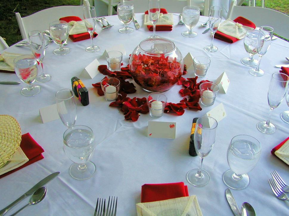 Free Image of Wedding Tables 