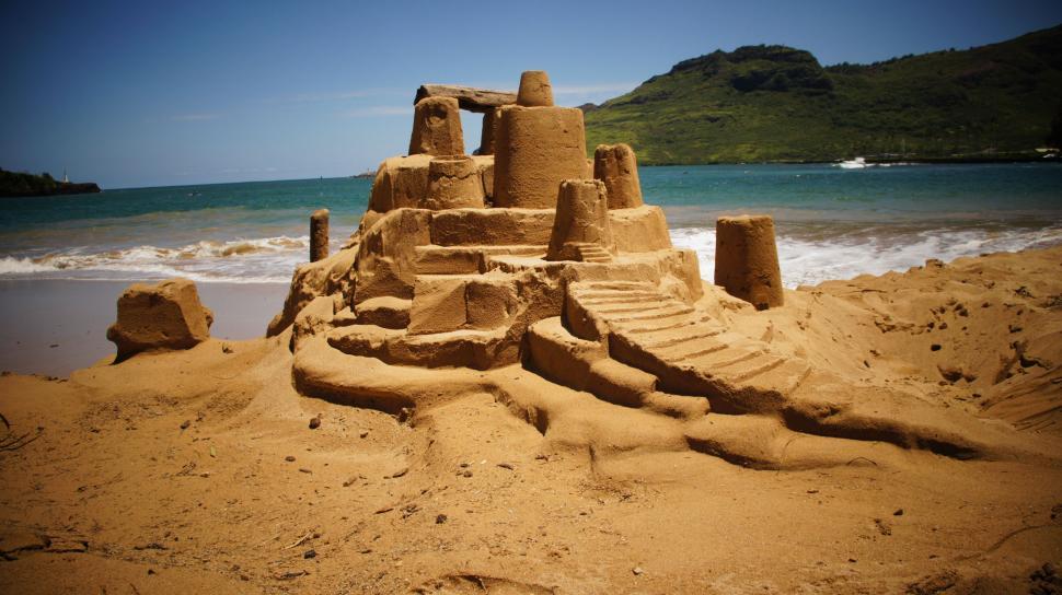 Free Image of Hawaii Sand Castle 