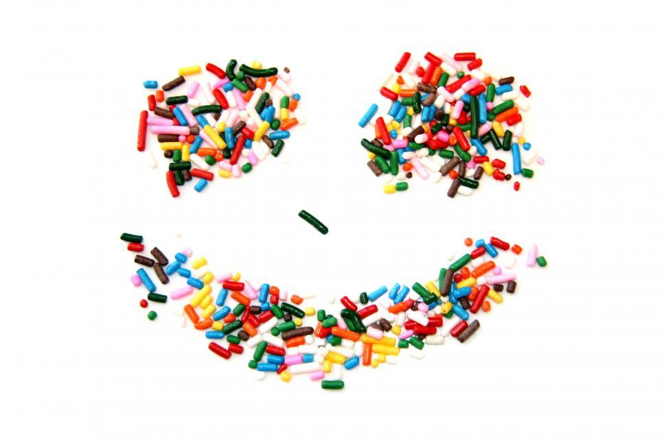 Free Image of Candy Sprinkle Smiley Face 