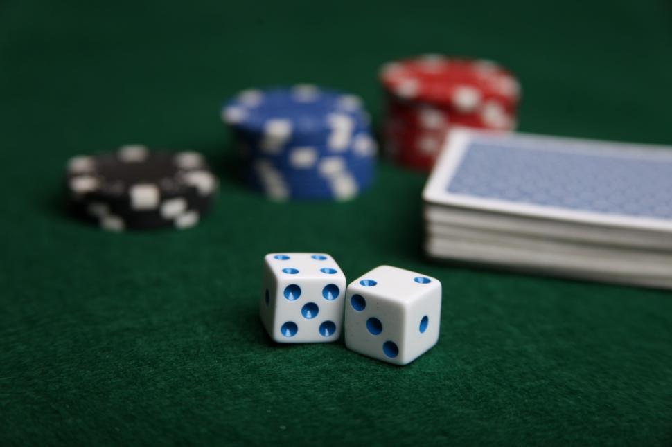 Free Image of Poker chips and cards 