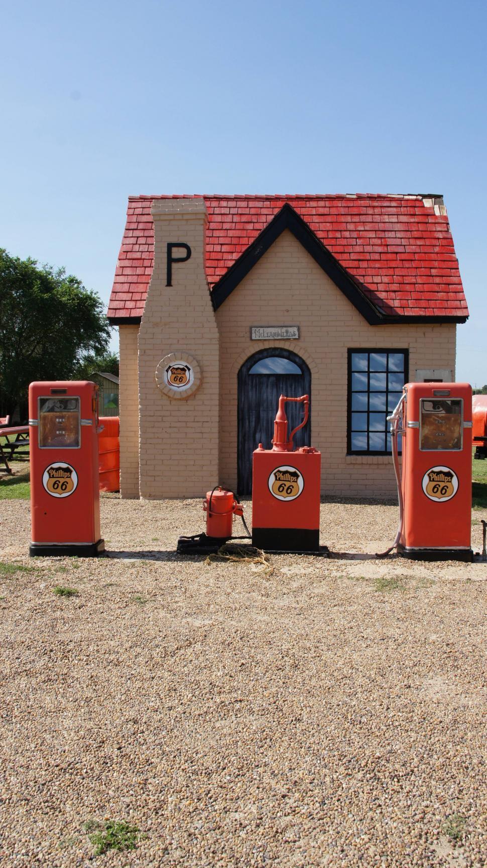 Free Image of Classic Philips 66 Gas Station 