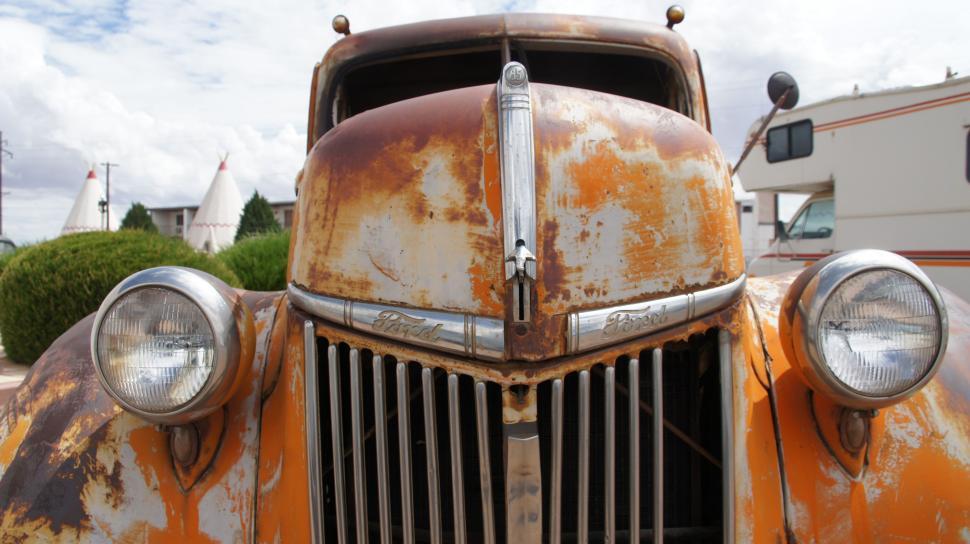Free Image of Teepees and Classic Cars 