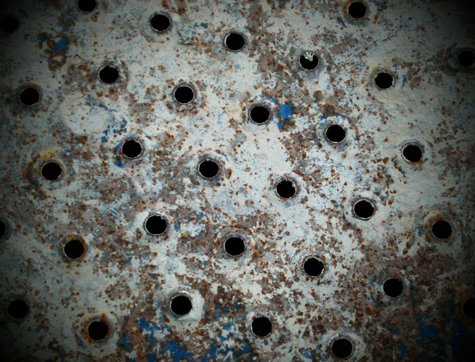 Free Image of Metal Holes Pattern 