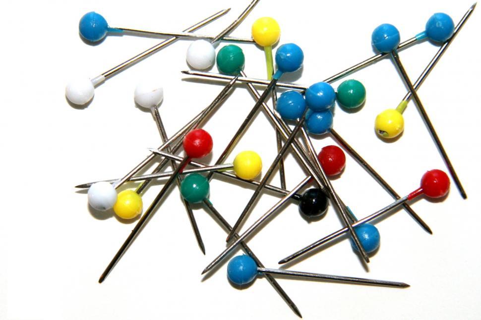 Free Image of Pins on White 