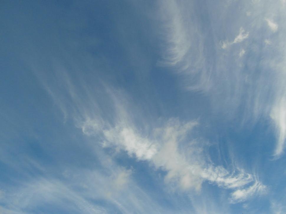 Free Image of Blue Sky Wispy Clouds 