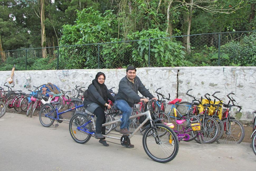Free Image of Cycling Together 