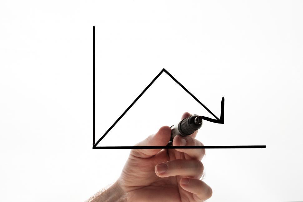 Free Image of Graph and hand 