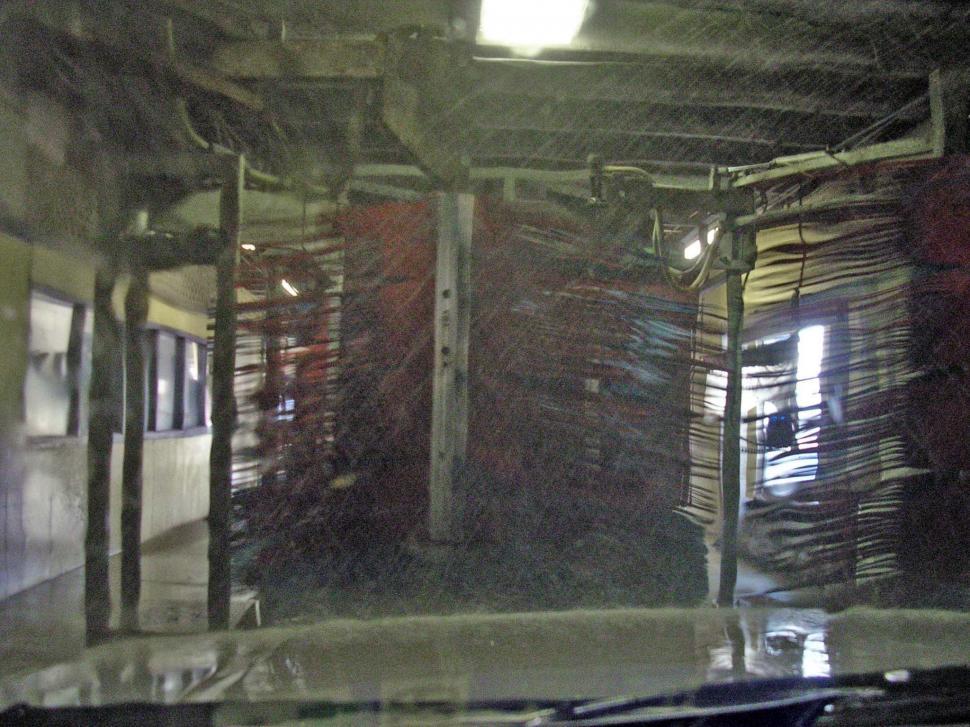 Free Image of Riding through a carwash 