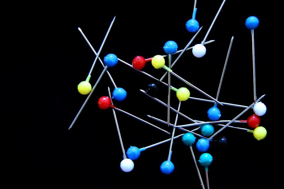 Free Image of Pins on Black 