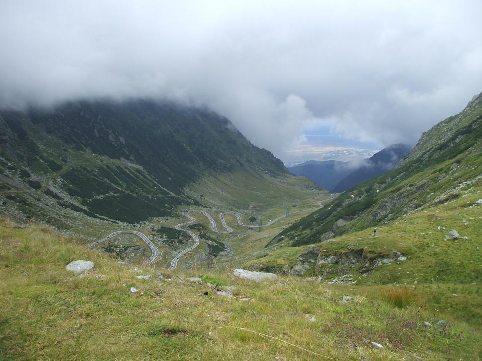 Free Image of Fragment of a high altitude Transfagarasan road in Romanian the mountains 