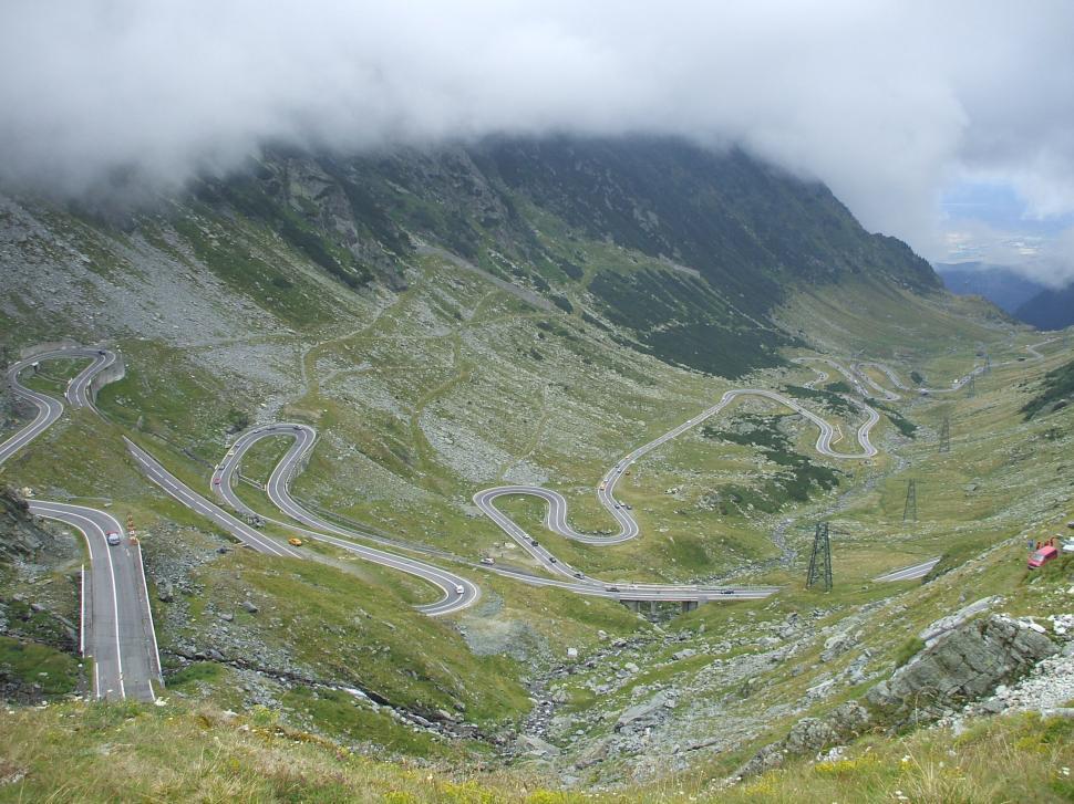 Free Image of Fragment of a high altitude Transfagarasan road in Romanian the mountains 