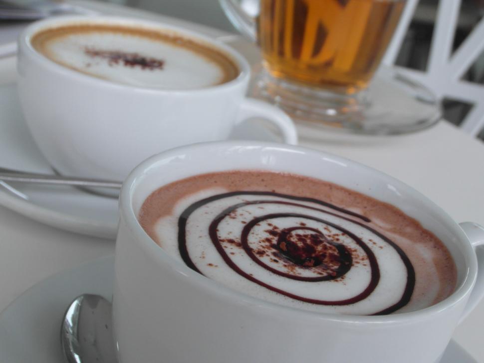 Free Image of Coffee Spiral Art 