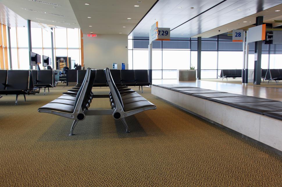 Free Image of Seating at airport terminal 