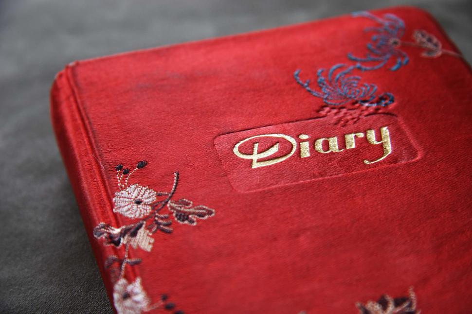 Free Image of Red Diary Book Cover 