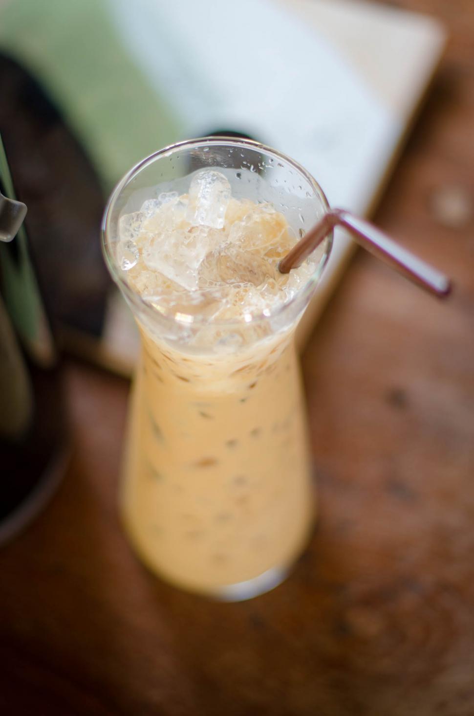 Free Image of Ice Coffee Making 