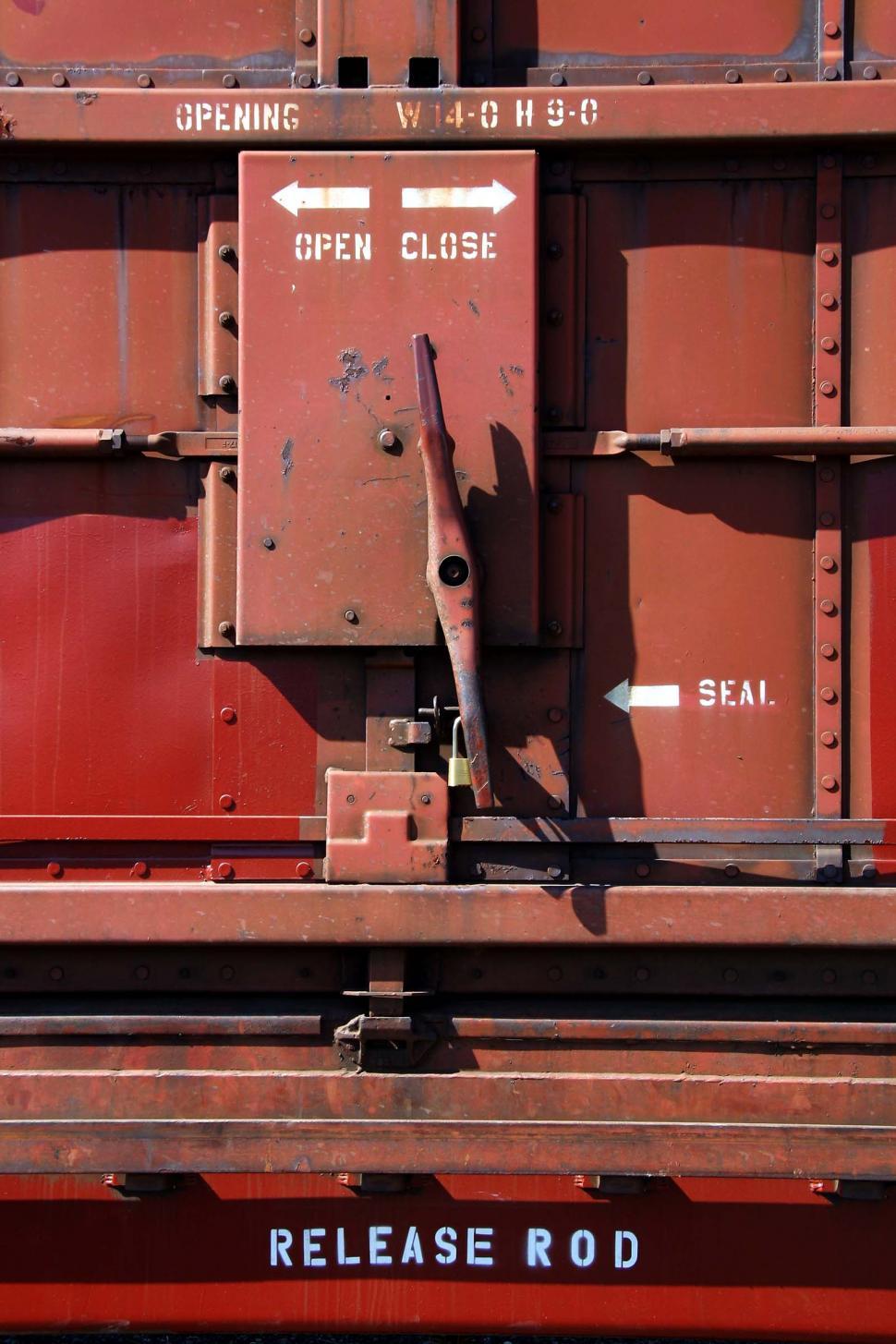 Free Image of Close Up of Train With Sign 