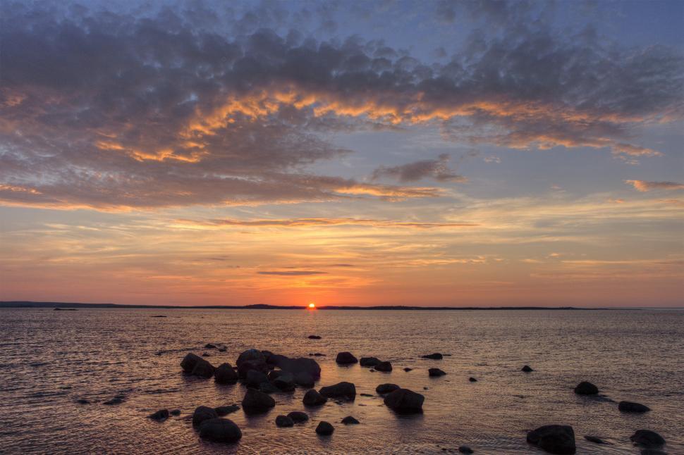 Free Image of Ocean Sunset 