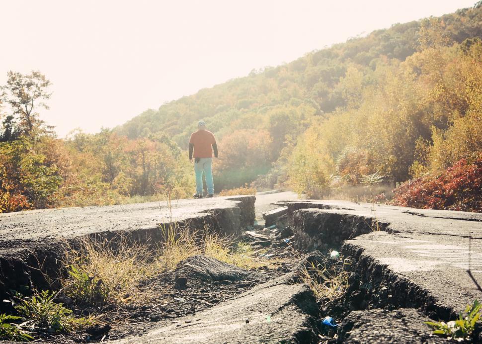 Free Image of broken road 