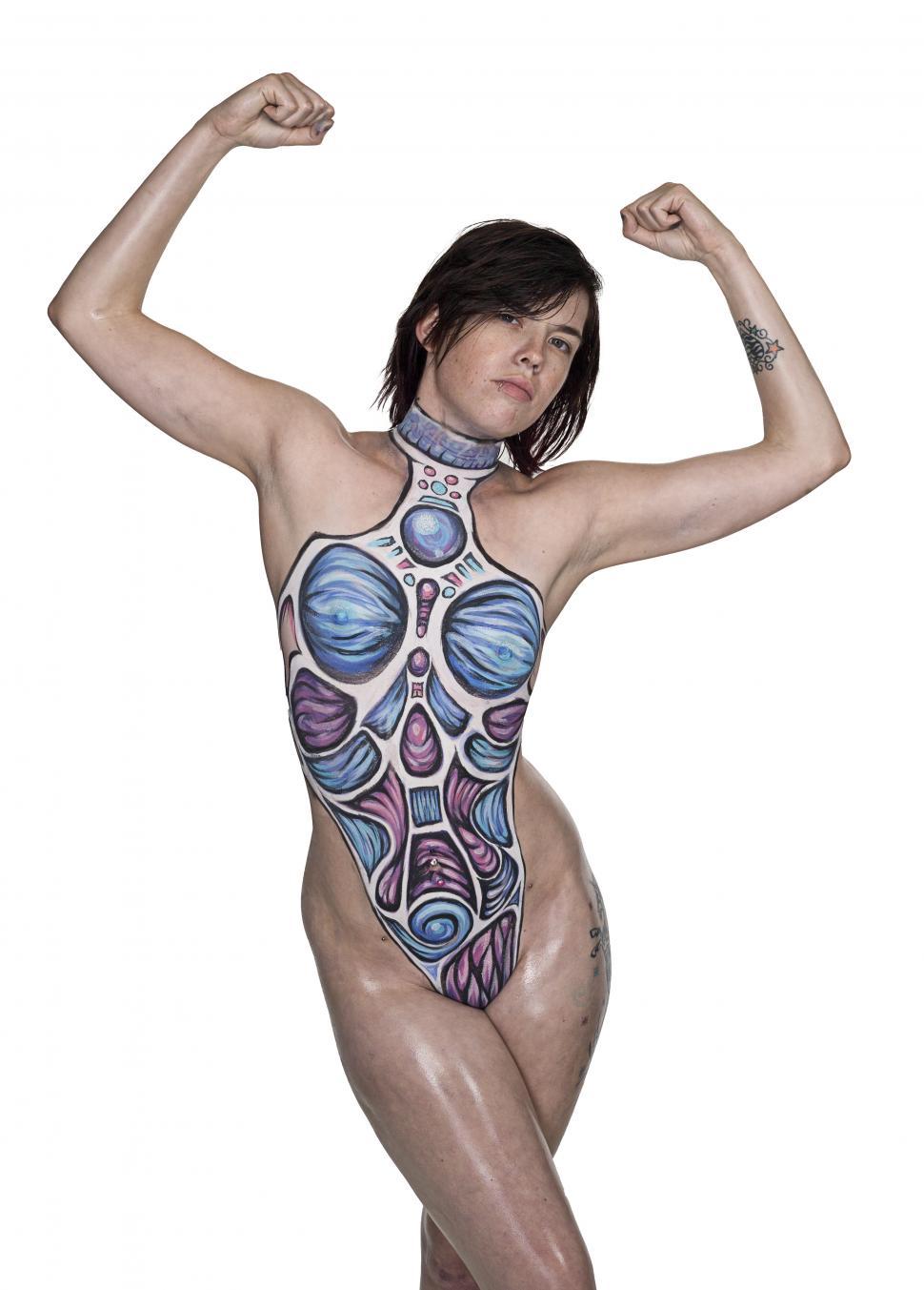 Free Image of Macie Body Painted Swimsuit 
