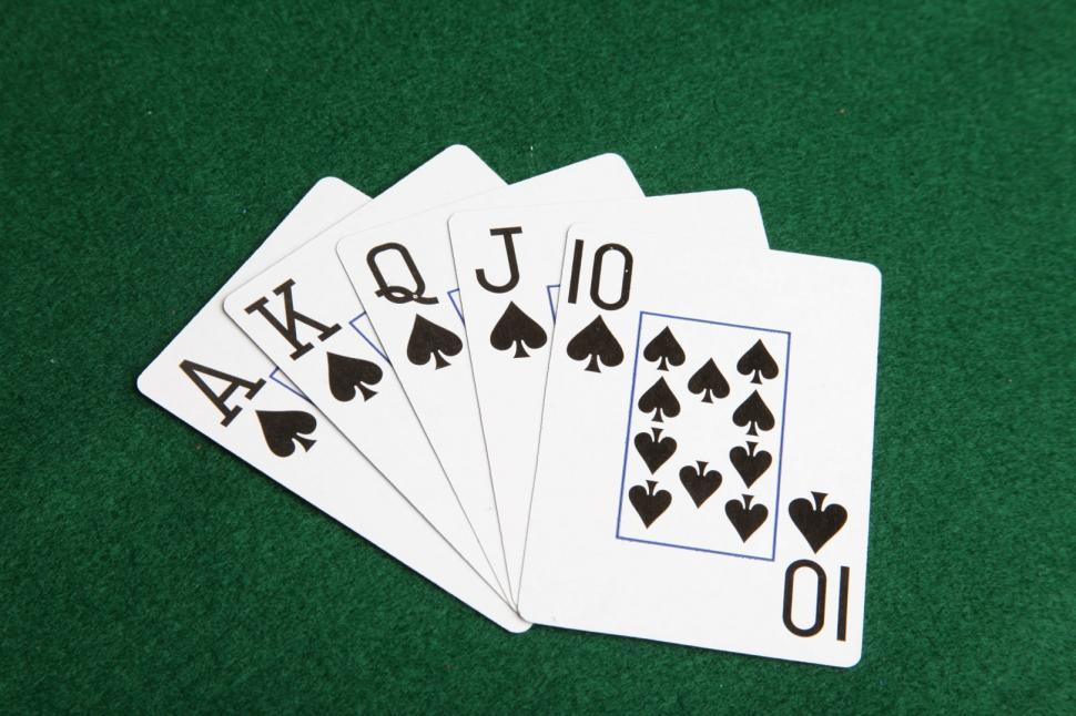 Free Image of Royal flush of spades 