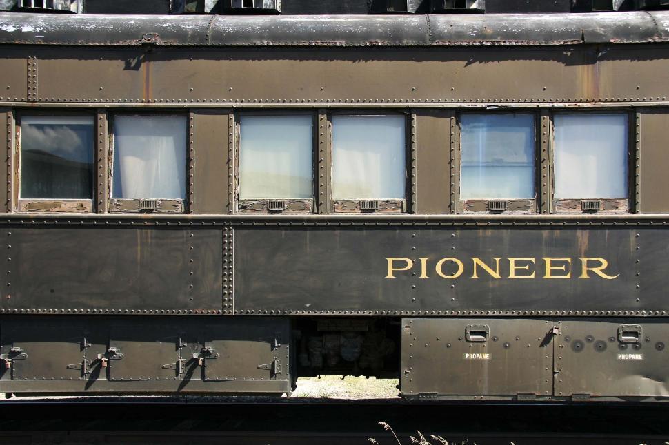 Free Image of Close Up of a Train on a Train Track 