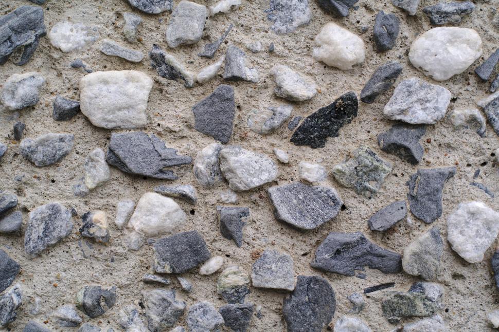Free Image of Cemented gravel wall close-up 